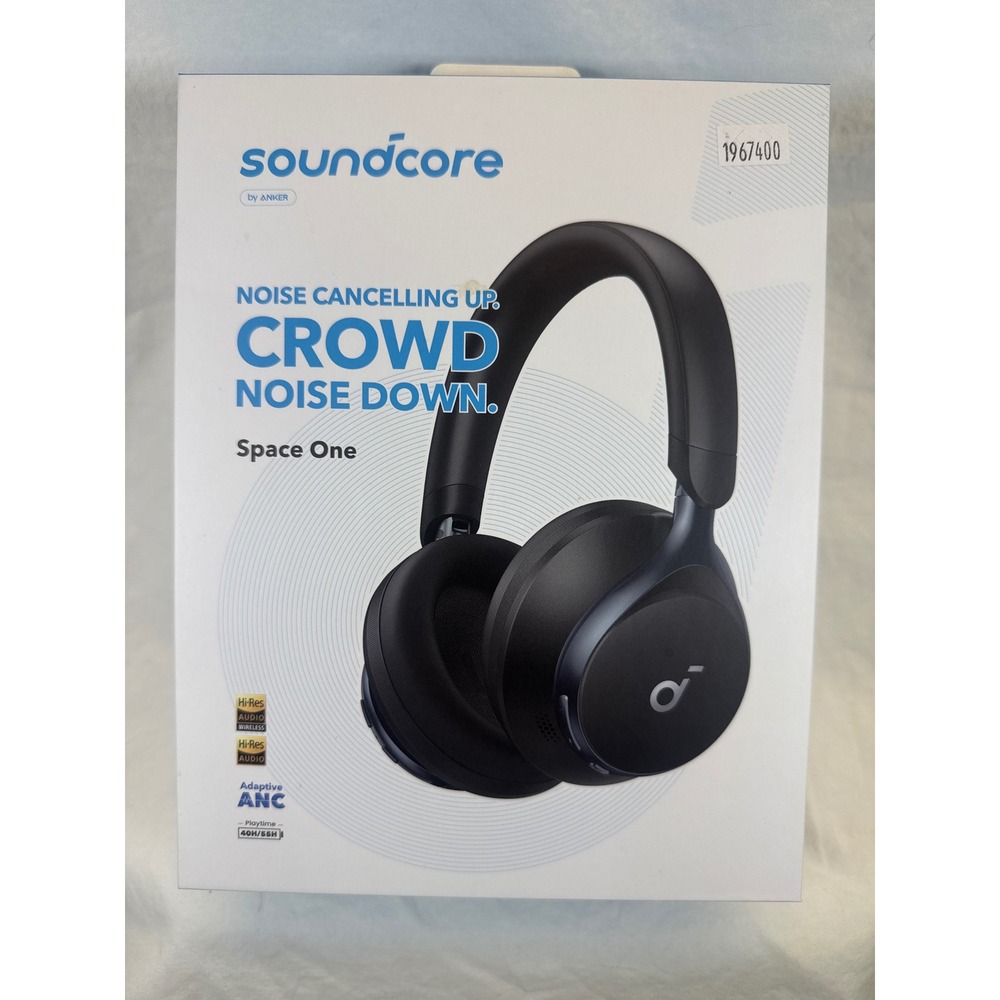 Anker Soundcore Space One Wireless Noise Cancelling Headphones Jet Black A3035